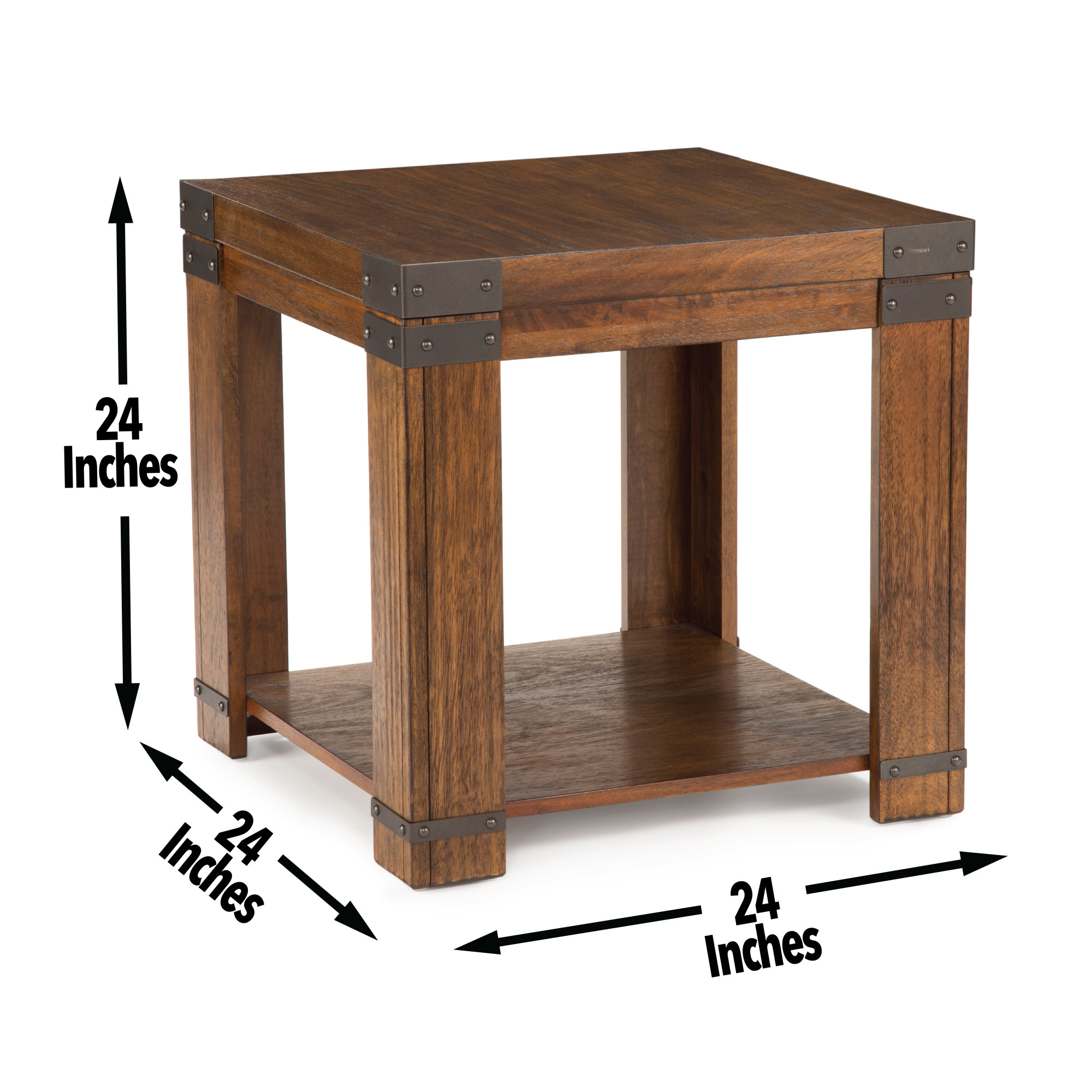 Arusha Square End Table in Medium Cherry
