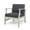 Light Gray/Dark Gray, variant on Giancarlo Acacia Wood Outdoor Club Chair, Gray, Dark Gray