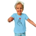 thumbnail image 1 of LSLJS T-Shirt à Manches Courtes à Col Rond pour Filles T-Shirts en Coton de Sport pour Enfants Mode Mignon T-Shirt Imprimé de la Saint-Valentin Haut à Manches Courtes Cadeaux pour Enfants, 1 of 4