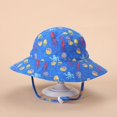 thumbnail image 2 of chapeau De Soleil Rglable Pour Bb (poulpe Bleue - Tour De Tte 44 - 46cm) Chapeau D't Pour Enfants Piscine Large Bord / Plage / Natation / Extrieu, 2 of 5