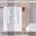 thumbnail image 3 of Toallas de baño Hawmam, lino blanco, paquete de 4 unidades, 70 x 140 cm, 100% algodón, 3 of 6