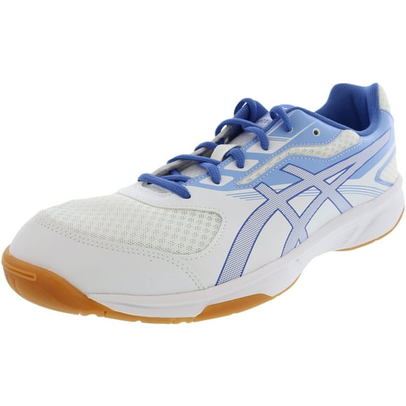 Asics Women's Upcourt 2 White / Regatta Blue Airly Ankle-High Volleyball Shoe - 10.5M