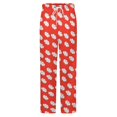 thumbnail image 5 of Lilo Leaves Red White Winter Female Pants Flannel High Waist Women Pants Lady Warm Straight Leg Plush Trousers, 5 of 7