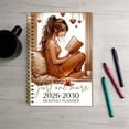 thumbnail image 6 of 2026-2030 Monthly Planner, Spiral Bound Agenda Book, Reading Themed Cover Calendar Notebook, Monthly Tab Organizer, Long Term Goal Tracking Journal, 5 Year Planner for Daily Schedule Planning, 6 of 7