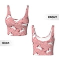 thumbnail image 6 of Sports Bra For Women, Cartoon Cute Horse Love Pink Sports Bras For Women High Support, Workout Tank Tops Woman With Removable Cups, 6 of 8