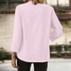 thumbnail image 4 of Camisas de Color Sólido para las Mujeres 3/4 Manga Manga Corta Cuello en V, Blusa Casual para Primavera Verano Diario, 4 of 9