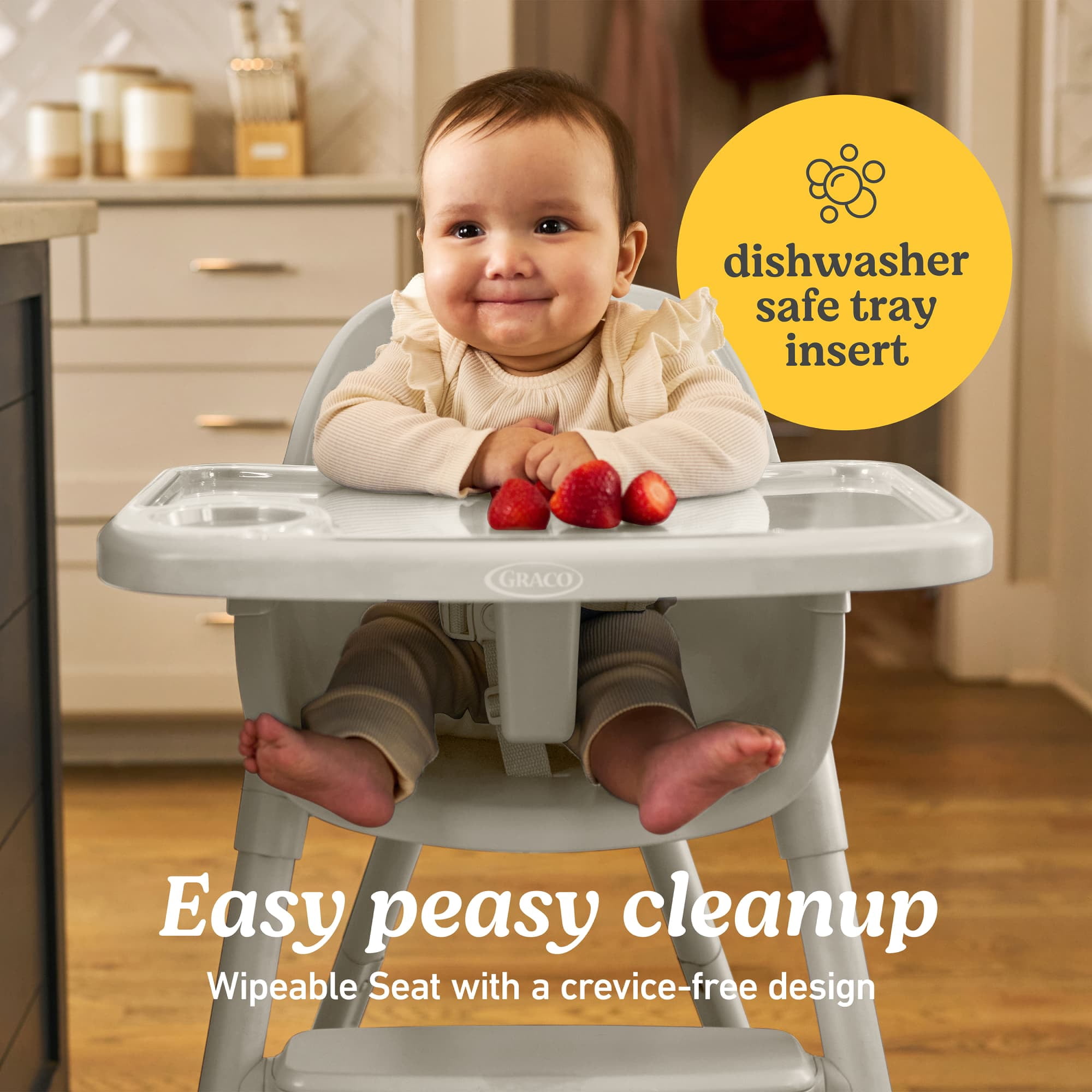 Graco Ready2Dine DLX 4-in-1 High Chair for Baby and Toddler, Walker White