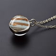 thumbnail image 2 of Solar System Universe Space Moon Sun Earth Planet Necklaces Two-sided Glass Ball Pendant Nebula Necklace Women Men Jewelry Gift, 2 of 5