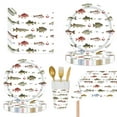 thumbnail image 3 of Moocorvic Ocean Theme Party Supplies Kit, 16Pcs 7'' Disposable Plates Birthday Decorations, 3 of 5