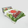 thumbnail image 3 of Vintage Duvet Cover Set, Retro Tomato Poster an Antique Paper Print in Contemporary Graphic Design, Bedding Set with Shams and Fitted Sheet, 3 Sizes, by Ambesonne, 3 of 3