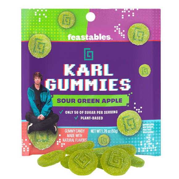 Feastables Karl's Gummies Sour Green Apple 50g