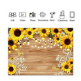 thumbnail image 3 of Telón de fondo para fotografía de girasoles, 210 x 150 cm, amarillo, para pared de flores, jardín, boda, cumpleaños, 3 of 6
