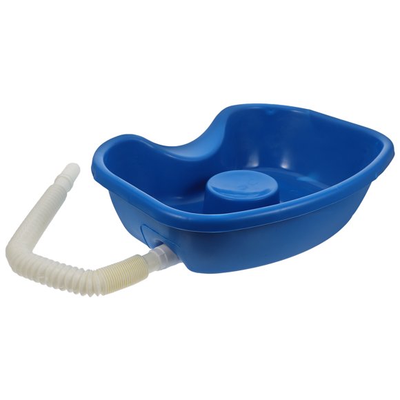 Lavabo portátil para cama, cuenco para teñir el cabello, cuenco portátil para personas con discapacidad en cama, suministros prácticos para el cuidado del cabello