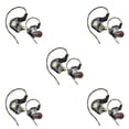thumbnail image 2 of Sidaley Auricular con cable profesional de silicona tapa de oído botón de control auricular de alta interior al aire libre ver vídeo en la Negro 5piezas, 2 of 6