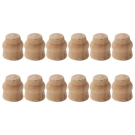 FRCOLOR 12Pcs Mini Furniture Wood Feet for Mini House Scene Layout in Light Brown