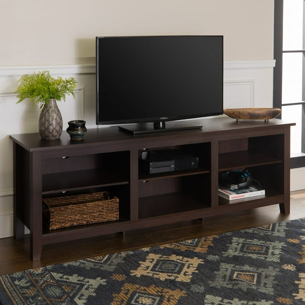 Excelent tv stands from walmart Woven Paths Open Storage Tv Stand For Tvs Up To 80 Espresso Walmart Com