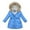 Blue, variant on TiaoBug Girls Winter Warm Outerwear Down-Alternative Puffer Hooded Jacket Coat with Faux Fur Trim Gold 9-10