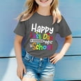 thumbnail image 2 of PMVFHDE Mignons T-Shirts pour Fille T-Shirt Imprimé à Col Rond Manches Courtes pour Garçons et Filles Gris, 3-4 Ans, 2 of 4
