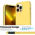 thumbnail image 5 of Shockproof Liquid Silicone Designed for iPhone 13 Pro Max Case 6.7", Gel Rubber Full Body Protection Anti-Shock Cover Case Drop Protection 6.7inch-Lemon Yellow, 5 of 12