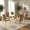 brown chair, variant on Sumdeal 5-Piece Dining Room Set - Modern Tempered Glass Dining Table with Four Velvet Chairs, Sturdy Metal Frame, Suitable for Kitchens, Dining Rooms, and Offices.
