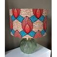 thumbnail image 5 of Home decor ideas, Pendant drum lampshade, moving house gifts, ceiling or lamp base African wax print lampshade - all sizes - My Love, 5 of 5