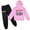 Pink, variant on Teen Sweatsuits Roblox Pullover Long Sleeve Tops and Sweatpants Set-2pcs Casual Sweatshirt Hooded Outfits for Fall