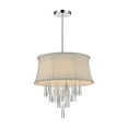 thumbnail image 1 of 8 Light Drum Shade Chandelier with Chrome finish, 1 of 6