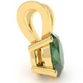 thumbnail image 2 of Lab-Created Emerald Oval Solitaire Pendant In 14k Yellow Gold, 2 of 4