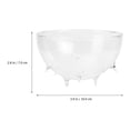 thumbnail image 3 of 2 Pieces Sea Urchin Glass Bowl Clear Dessert Oatmeal Decorative Salad Household Multipurpose, 3 of 6
