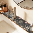 thumbnail image 2 of Yayeee Faucet Mat for Kitchen Sink 14.7" Diatomite Long Splash Guard Pad, Watercolor Space, 2 Pack, 2 of 7