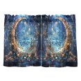 thumbnail image 7 of Yayeee Kitchen Curtains Tier Pair Light Filtering 27"x36" Rod Pocket Short Cafe Window Panel, Crystal Moon, 7 of 7