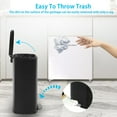 thumbnail image 2 of PayLessHere 13Gal Black Trash Can - Stainless Steel w/Foot Pedal & Soft Close, 2 of 7