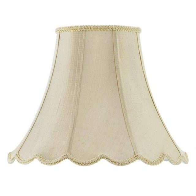 Cal Lighting SH-8105-18-CM 18 in. Vertical Piped Scallop Bell Shade- Champagne