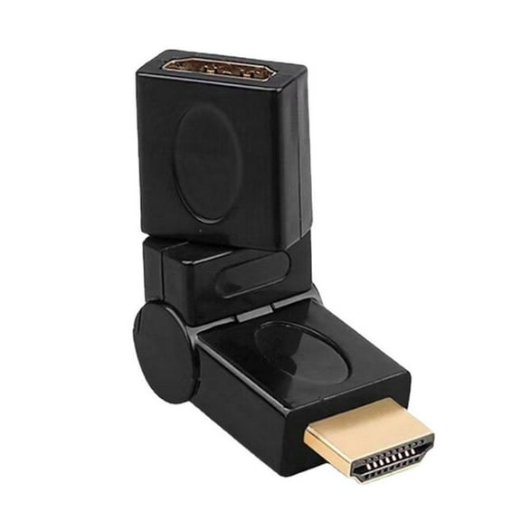 HDMI 90 Degree Adapter, Right Angle HDMI Male to Female Connector HDMI Swivel Adapter 90 180 270 360 Degree Angle Adjustable Rotatable