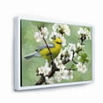 thumbnail image 3 of Designart 'Bird Sitting On A Branch of Cherry' Traditional Framed Canvas Wall Art Print, 3 of 5