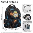thumbnail image 4 of FKELYI 17 Inch School Backpack for Kids Schoolbag Dinosaur Lightning Print Primary School Daypack with Multi-Pockets Lightweight Rucksack Bookbag for Elementary Student, 4 of 7