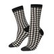 thumbnail image 1 of Balery Black and white houndstooth Calcetas Largas con Estampado para Hombre y Mujer – Suaves y Transpirables, Talla Única (US 5-11), 1 of 6