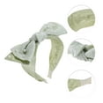 thumbnail image 3 of Unique Bargains 1 Pc Exquisite Pearl Rose Jacquard Bow Headband Green, 3 of 6