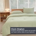 thumbnail image 6 of NSNLGSGC Sage Green Plaid Queen Comforter Set, 3-Piece Bedding Set, 6 of 7