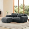thumbnail image 4 of ZenNook Plush Cloud Ottoman for Modular Sectional, Comfy Compressed Footrest Stool, Fluffy Boneless Floor Ottoman for Living Room, Soft Plush Cushion Seat, No Assembly (Grey), 4 of 6