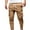 Khaki, variant on zfhfof Men's Casual Joggers Pants Cotton Drawstring Chino Cargo Pants Multi-Pockets Hiking Outdoor Twill Track Jogging Sweatpants