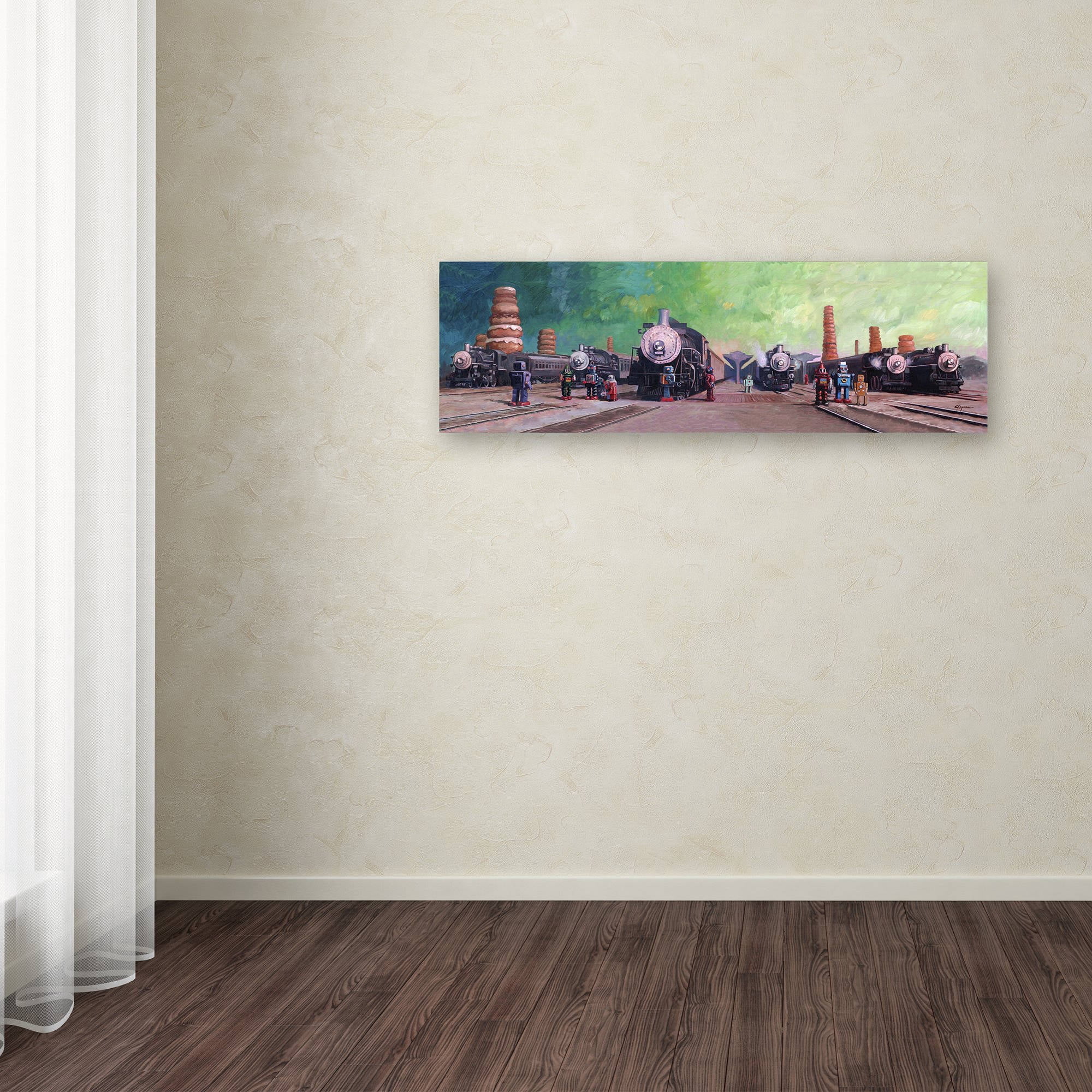 Trademark Fine Art "Trainyard" Canvas Art by Eric Joyner