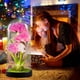 thumbnail image 5 of Flores de Clavel Artificiales en Cúpula de Vidrio con Luz LED, 5 of 6
