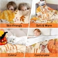 thumbnail image 6 of Fall Throw Blanket Pumpkin Blanket Throw Soft Warm Plush Fall Decor Flannel Fuzzy Picnic Throw Blanket Orange Leaf Autumn Blanket for Couch Sofa Chairs Holiday Blankets and Throws 50"x40", 6 of 6