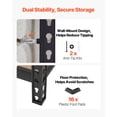 thumbnail image 4 of VEVOR Storage Shelves, 5-Tier Adjustable, 2000 lbs Capacity, Heavy Duty Garage Storage Shelving Unit, Metal Utility Rack Shelf, for Kitchen Pantry Basement Bathroom, 32.36" W x 16.34" D x 62.76" H, 4 of 9
