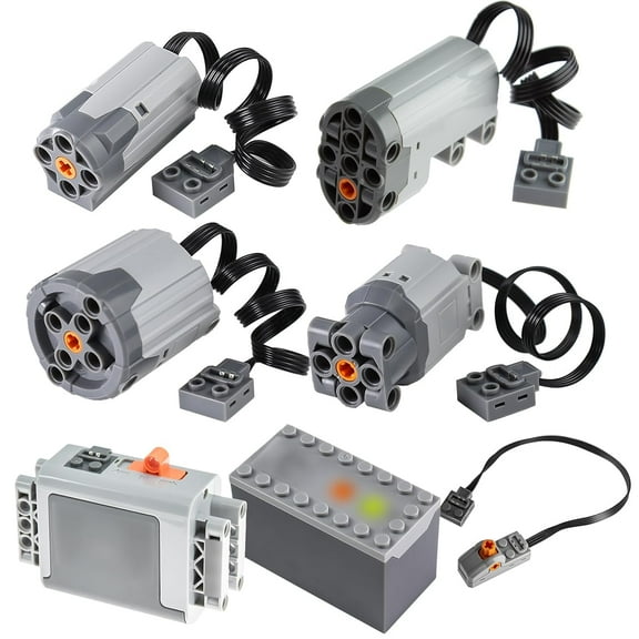 7pcs PowerFuncion Technic-Motors Kit Servo-Motor Battery-Box Compatible with Major Brands Technic-Parts-Pieces