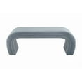 thumbnail image 3 of TOV Furniture Banc Moderne en Velours Cascade Kenya 18.8"H en Bleu Mer, 3 of 7