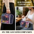 thumbnail image 4 of ZUXONGSY Cat Daisy Galaxy Print Bible Case for Women Quilted Bible Carrier Sturdy Christian Tote Bag with Handle ChuZU Bag for Study, 4 of 7