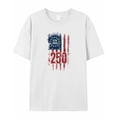 thumbnail image 5 of America Years T Shirts for Women Short Sleeve Cotton Crewneck T-Shirt Independence Day Patriotic Red Stripe Blue Star Flag Tee Tops Casual Basic T-Shirts, XS-5XL White XS, 5 of 7