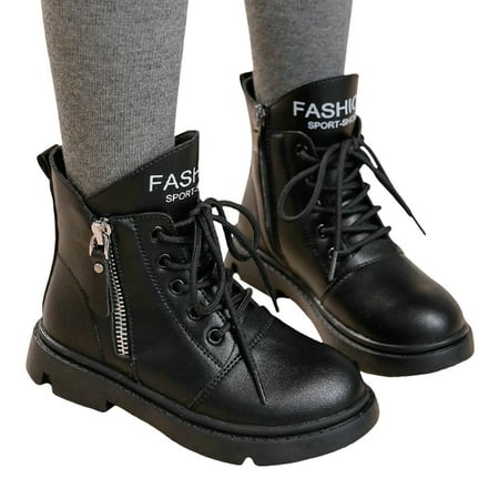 

ASFGIMUJ Girls Dress Shoes Size 5.5 Years-6 Years Are Comfortable Soft Flat Short Boots Fashionable Outdoor Velvet Warm Princess Boots Toddler Sneakers